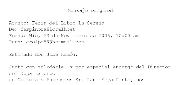 Invitación internacional Chile.